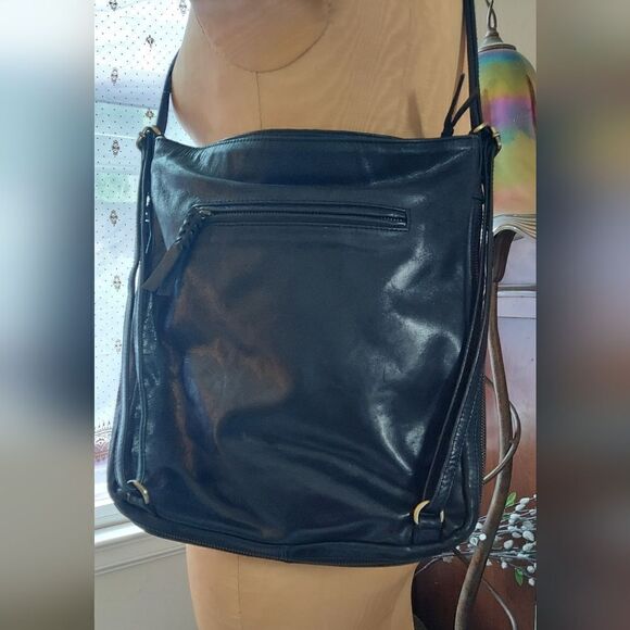 Pony Hair Leather Purse Conversion Shoulder Bag & Back Pack - Picture 7 of 16